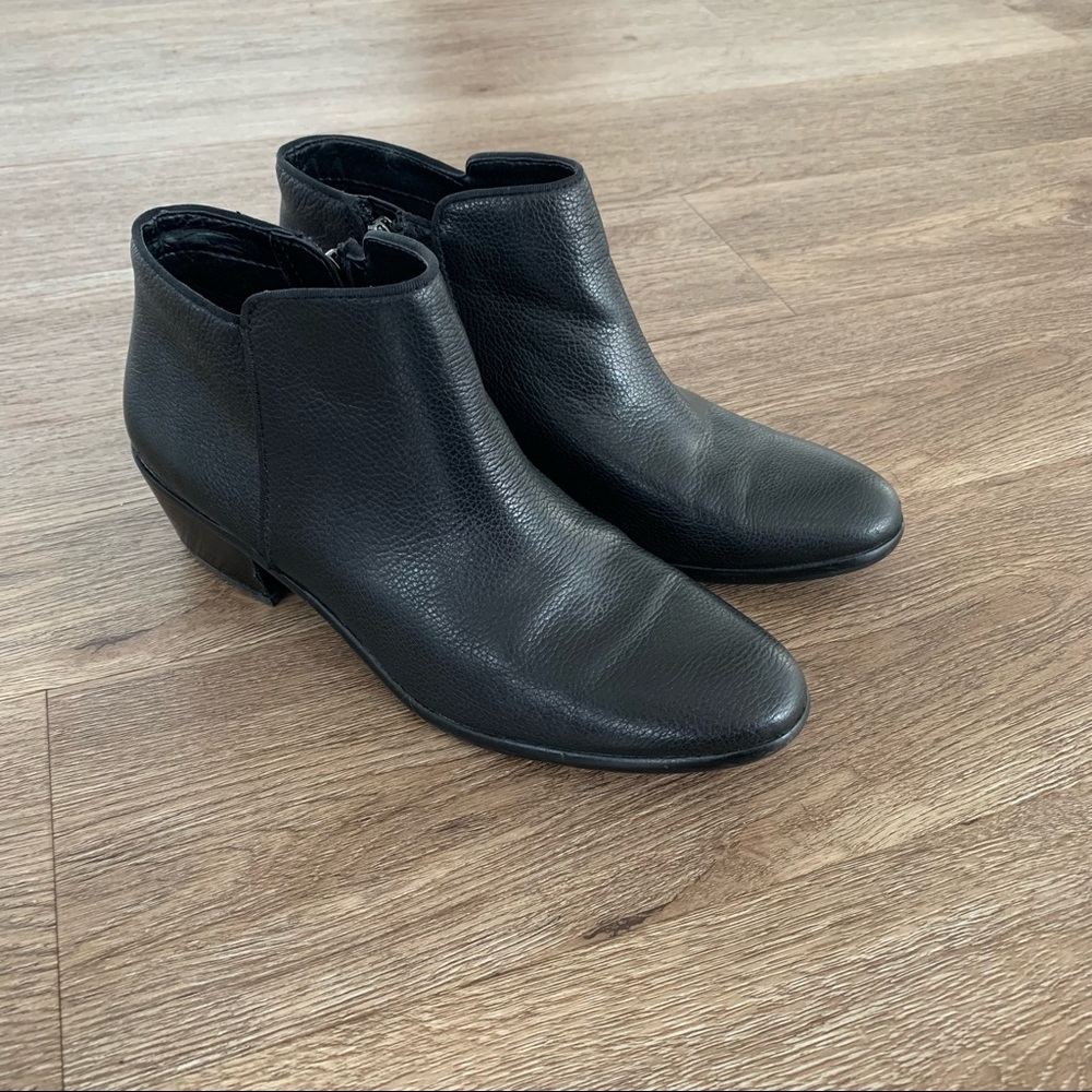 Sam Edelman Black Leather Petty Ankle Boot